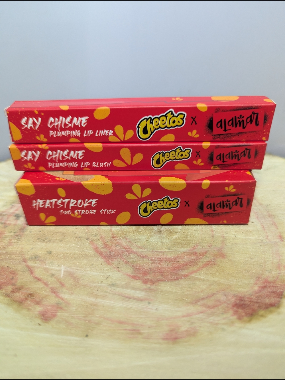 Cheetos x Alamar Say Chisme & Heatstroke Trio- Lip Blush, Liner + Strobe Stick
